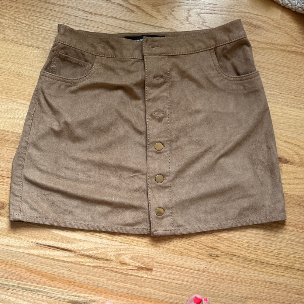 Express Faux Suede Mini Skirt